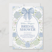 Blue Hydrangea Bridal Shower Invitation Einladung (Vorderseite)