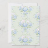 Blue Hydrangea Bridal Shower Invitation Einladung (Rückseite)