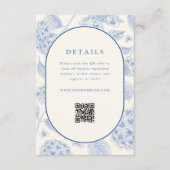 Blue Hydrangea Bridal Shower QR Code  Begleitkarte (Vorderseite)