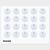 Blue Hydrangea Bridal Shower Sticker (Blatt)