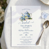 Blue Hydrangea Bridal Tea Party Einladung