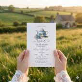 Blue Hydrangea Bridal Tea Party Einladung