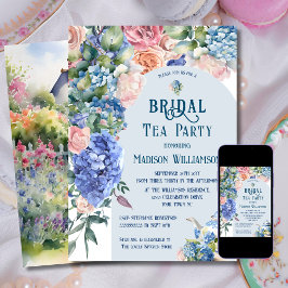Blue Hydrangea Bridal Tea Party Einladung