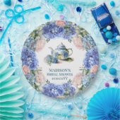 Blue Hydrangea Bridal Tea Party Pappteller (Party)