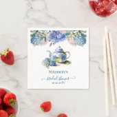 Blue Hydrangea Bridal Tea Party Serviette (Beispiel)
