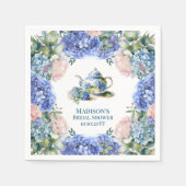Blue Hydrangea Bridal Tea Party Serviette (Vorderseite)