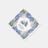 Blue Hydrangea Bridal Tea Party Serviette (Ecke)