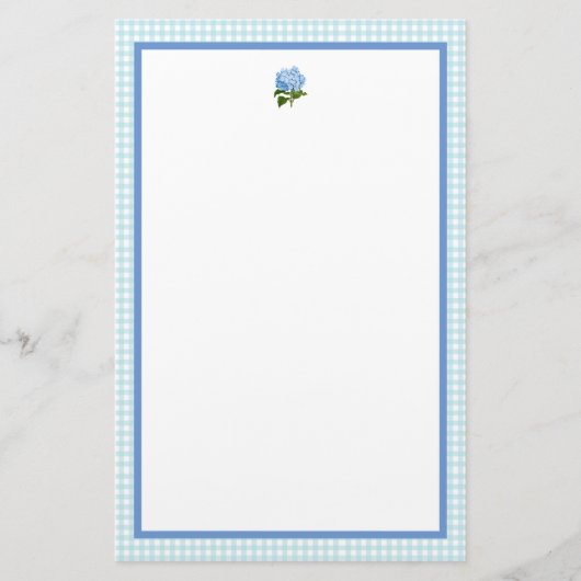 Blue Hydrangea Briefpapier (Vorderseite)