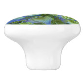 Blue Hydrangea Buds Floral Keramikknauf (Seitenansicht)