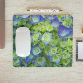 Blue Hydrangea Buds Floral Mousepad