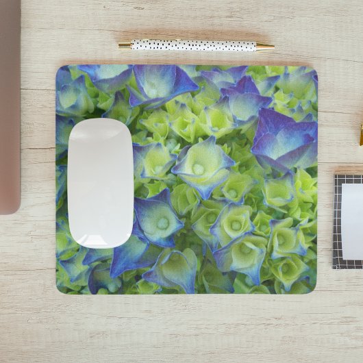 Blue Hydrangea Buds Floral Mousepad