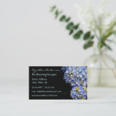 Blue Hydrangea Business Cards Visitenkarte (Stehend Vorderseite)