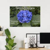 Blue Hydrangea Business POSTER Banner (Heimbüro)