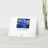 Blue Hydrangea Card Karte (Rückseite)