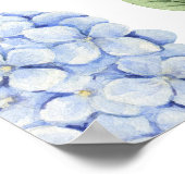 Blue Hydrangea Classic Border, XL Wedding Welcome Poster (Ecke)