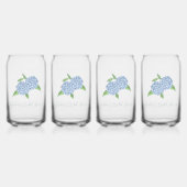 Blue Hydrangea Classic Coastal Brautparty Dosenglas (Vorderseite)