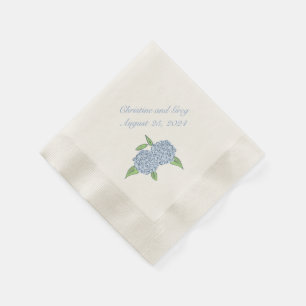 Blue Hydrangea Classic Wedding Brautparty Serviette