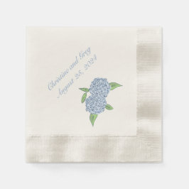 Blue Hydrangea Classic Wedding Brautparty Serviette