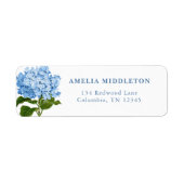 Blue Hydrangea Classic Wedding Return Address (Vorne)