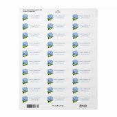 Blue Hydrangea Classic Wedding Return Address (Vorne)