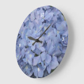 Blue Hydrangea Clock Große Wanduhr (Winkel)