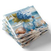 Blue Hydrangea Coastal Beach Kitchen Magnet