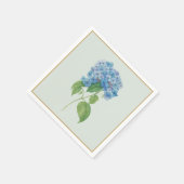Blue Hydrangea Cocktail Napkins — Elegant Botanica Serviette (Ecke)