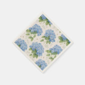 Blue Hydrangea Cocktail Napkins | Elegant Coastal  Serviette (Ecke)