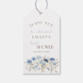 Blue Hydrangea Cornflower Brautparty Vielen Dank Geschenkanhänger (Vorderseite)