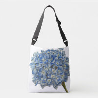 Blue Hydrangea Crossbody Tasche