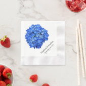 Blue Hydrangea Custom Floral Paper Napkins Serviette (Beispiel)