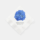 Blue Hydrangea Custom Floral Paper Napkins Serviette (Ecke)