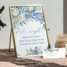 Blue Hydrangea Date Night Jar Ideen Spielzeichen Poster