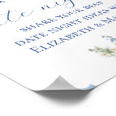 Blue Hydrangea Date Night Jar Ideen Spielzeichen Poster (Ecke)