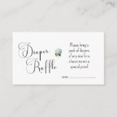 Blue Hydrangea Diaper Raffle Card Begleitkarte (Vorderseite)
