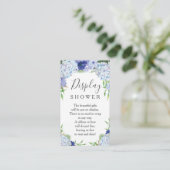 Blue Hydrangea Display Showdusche Brautparty Card Begleitkarte (Stehend Vorderseite)