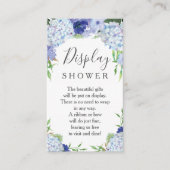 Blue Hydrangea Display Showdusche Brautparty Card Begleitkarte (Vorderseite)