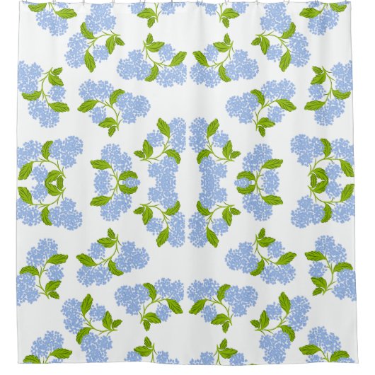 Blue Hydrangea Duschvorhang (Vorderseite)