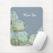 Blue Hydrangea/Dusty Blue Mousepad (Mit Mouse)