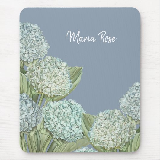 Blue Hydrangea/Dusty Blue Mousepad (Vorne)