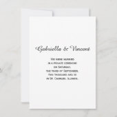 Blue Hydrangea Ehe / Elopement Ankündigung (Rückseite)