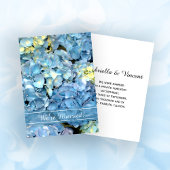Blue Hydrangea Ehe / Elopement Ankündigung
