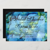 Blue Hydrangea Einladung (Vorne/Hinten)