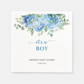 Blue Hydrangea Es ist eine Baby-Dusche Serviette (Vorderseite)