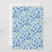 Blue Hydrangea etwas Blau bevor ich Elegant zu tun Einladung (Rückseite)