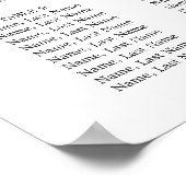 Blue Hydrangea Eucalyptus 12 Tables SITZENDE CHART Poster (Ecke)