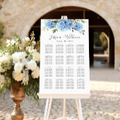 Blue Hydrangea Eucalyptus 16 Tables SITZENDE CHART Poster