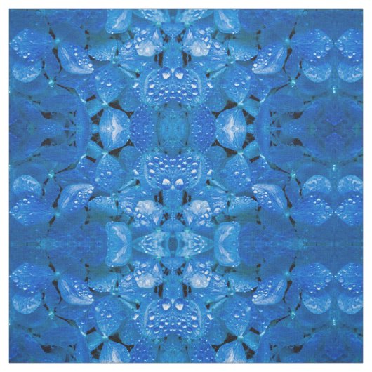 Blue Hydrangea Fabric Stoff (Muster)