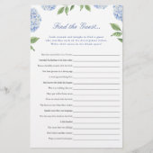 Blue Hydrangea Finden Sie die Game Paper Card Flyer (Vorne)