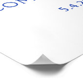 Blue Hydrangea First Communion Welcome Poster (Ecke)